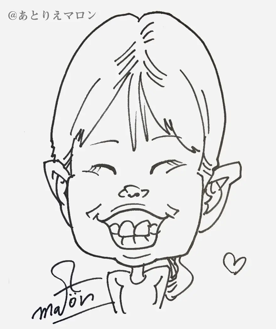 パーティ・スタイルの似顔絵1