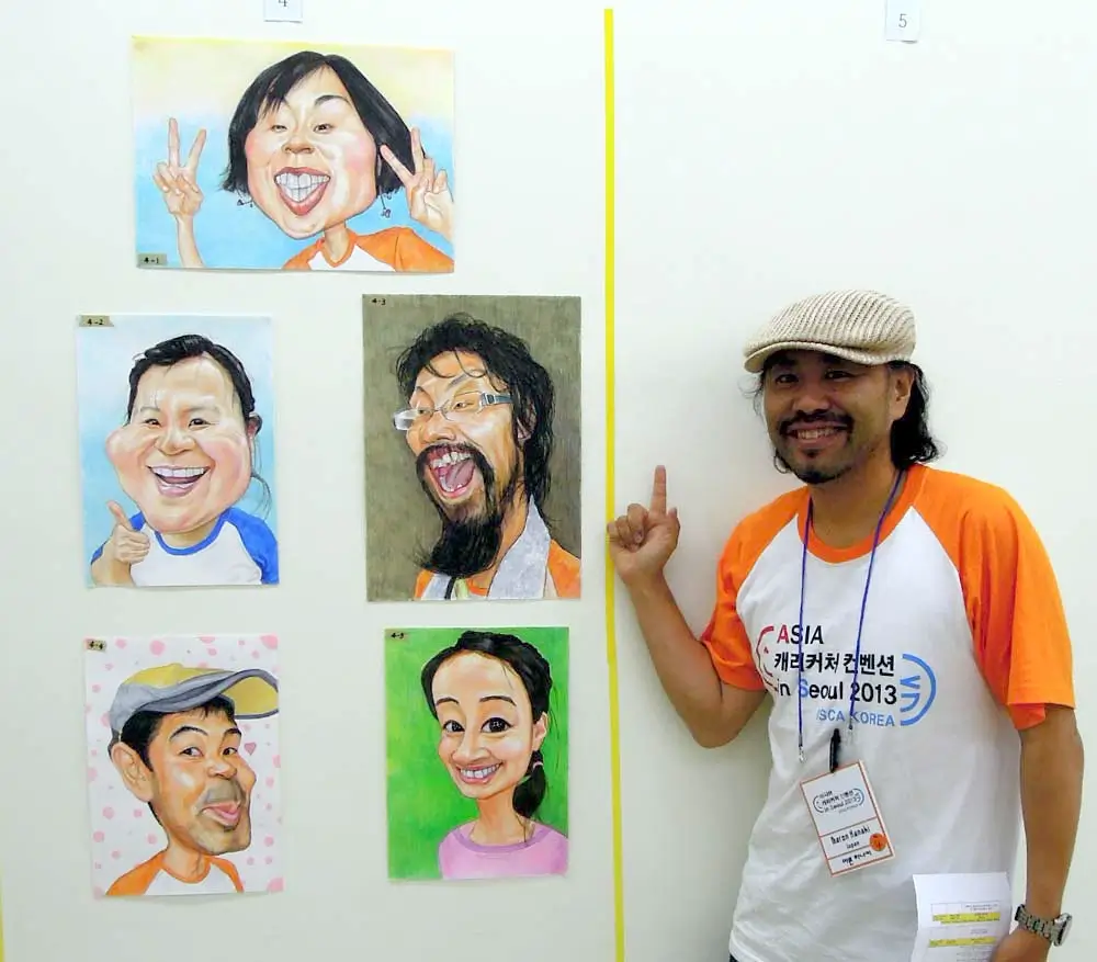韓国大会で描いた似顔絵